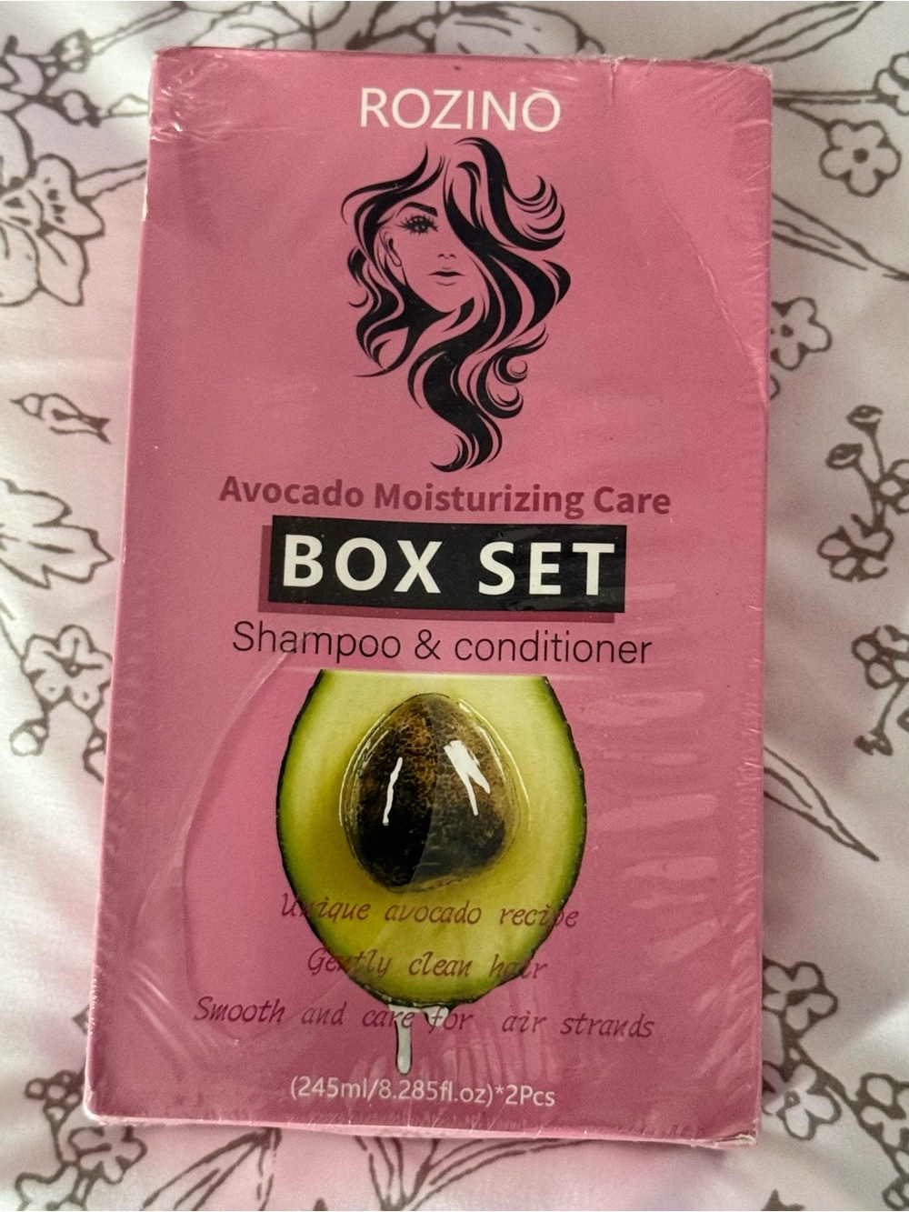 Avocado Moisturizing Care Shampoo & Conditioner Box Set - Pink